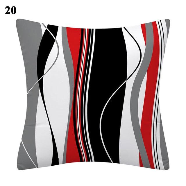 Red Abstract Cushion Cover Geometric Pillow Cases Sofa Decorative Modern Abstract Painting Pillow Case Beautiful Cushion Covers  Fashion Pillowcase Pillow Cover Stevvex
