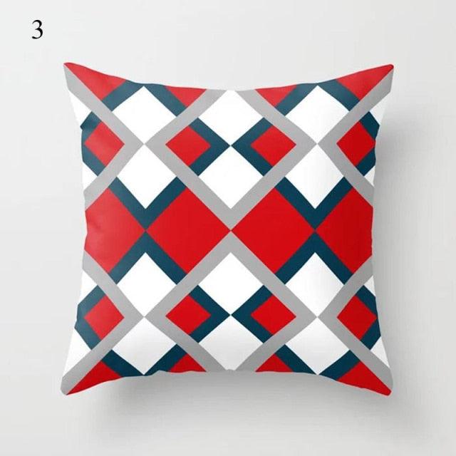 Red Abstract Cushion Cover Geometric Pillow Cases Sofa Decorative Modern Abstract Painting Pillow Case Beautiful Cushion Covers  Fashion Pillowcase Pillow Cover Stevvex