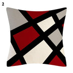 Red Abstract Cushion Cover Geometric Pillow Cases Sofa Decorative Modern Abstract Painting Pillow Case Beautiful Cushion Covers  Fashion Pillowcase Pillow Cover Stevvex