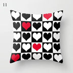 Red Abstract Cushion Cover Geometric Pillow Cases Sofa Decorative Modern Abstract Painting Pillow Case Beautiful Cushion Covers  Fashion Pillowcase Pillow Cover Stevvex