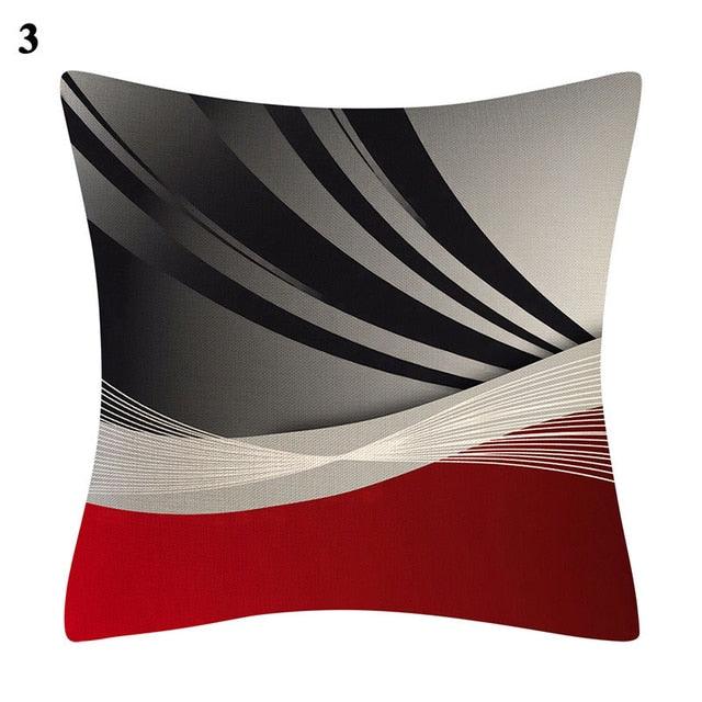 Red Abstract Cushion Cover Geometric Pillow Cases Sofa Decorative Modern Abstract Painting Pillow Case Beautiful Cushion Covers  Fashion Pillowcase Pillow Cover Stevvex