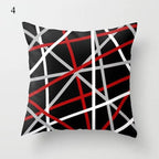 Red Abstract Cushion Cover Geometric Pillow Cases Sofa Decorative Modern Abstract Painting Pillow Case Beautiful Cushion Covers  Fashion Pillowcase Pillow Cover Stevvex