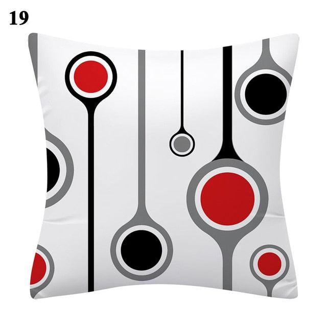 Red Abstract Cushion Cover Geometric Pillow Cases Sofa Decorative Modern Abstract Painting Pillow Case Beautiful Cushion Covers  Fashion Pillowcase Pillow Cover Stevvex