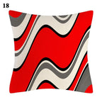 Red Abstract Cushion Cover Geometric Pillow Cases Sofa Decorative Modern Abstract Painting Pillow Case Beautiful Cushion Covers  Fashion Pillowcase Pillow Cover Stevvex