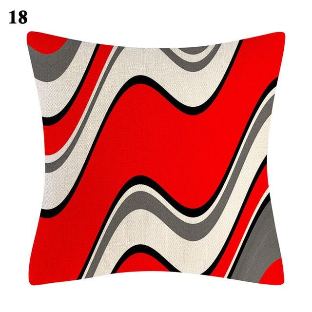Red Abstract Cushion Cover Geometric Pillow Cases Sofa Decorative Modern Abstract Painting Pillow Case Beautiful Cushion Covers  Fashion Pillowcase Pillow Cover Stevvex
