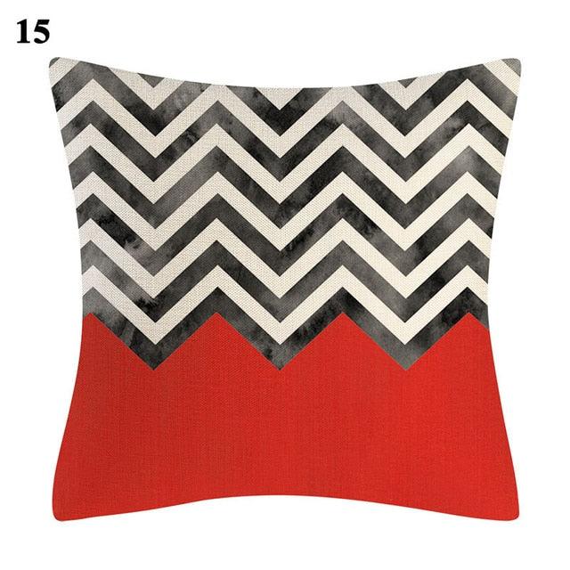 Red Abstract Cushion Cover Geometric Pillow Cases Sofa Decorative Modern Abstract Painting Pillow Case Beautiful Cushion Covers  Fashion Pillowcase Pillow Cover Stevvex