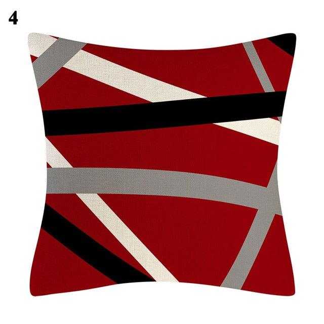 Red Abstract Cushion Cover Geometric Pillow Cases Sofa Decorative Modern Abstract Painting Pillow Case Beautiful Cushion Covers  Fashion Pillowcase Pillow Cover Stevvex