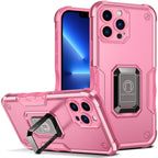 Red Shockproof Camera Protective Case For iPhone 14 Pro Max 13 Pro 12 Kickstand Holder Built-in Magnetic Smartphone Phone Cover Stevvex