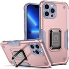 Red Shockproof Camera Protective Case For iPhone 14 Pro Max 13 Pro 12 Kickstand Holder Built-in Magnetic Smartphone Phone Cover Stevvex