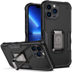 Red Shockproof Camera Protective Case For iPhone 14 Pro Max 13 Pro 12 Kickstand Holder Built-in Magnetic Smartphone Phone Cover Stevvex