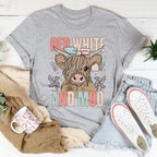 Red White And Moo Tee Peachy Sunday