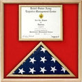 US Marine Corp Flag and Certificate Display Case/ award case for a 3' x 5' Flag The Military Gift Store
