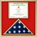 US Marine Corp Flag and Certificate Display Case/ award case. The Military Gift Store