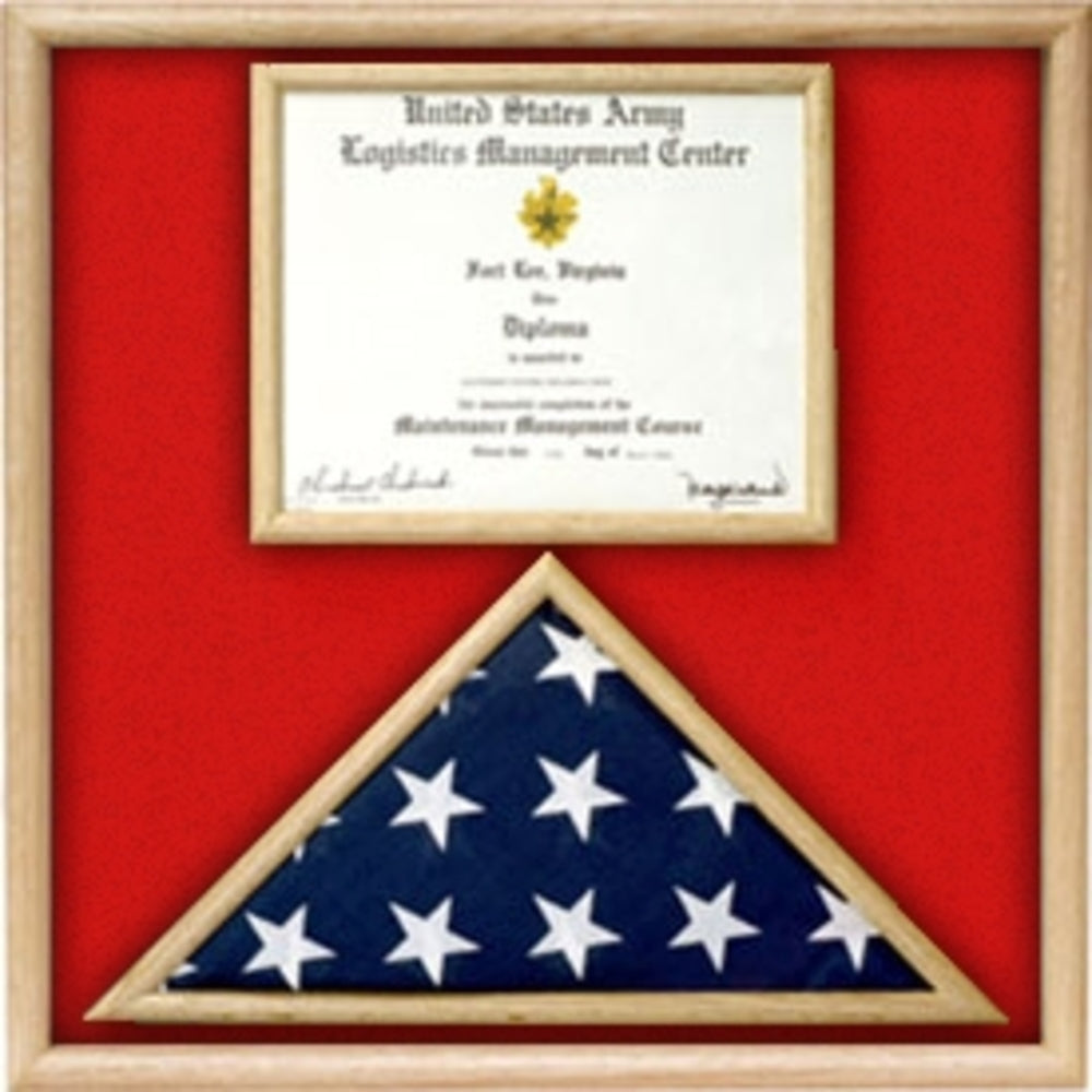 Air Force Flag and certificate Display case. The Military Gift Store