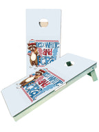 Red White & Feral America Cornhole Boards - SJB-DIAMOND ELITES