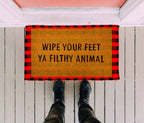 Wipe Your Feet Funny Doormat Outdoor Welcome Mat Quote Rug For Porch BandsCo Straps