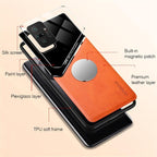 Redmi Note10 Pro Case Leather Car Magnetic Holder Cover For Xiaomi Redmi Note 10 11 Pro 11S 10S 10T Soft Frame Shockproof Luxury Pattern Leather Slim Protective Case Stevvex