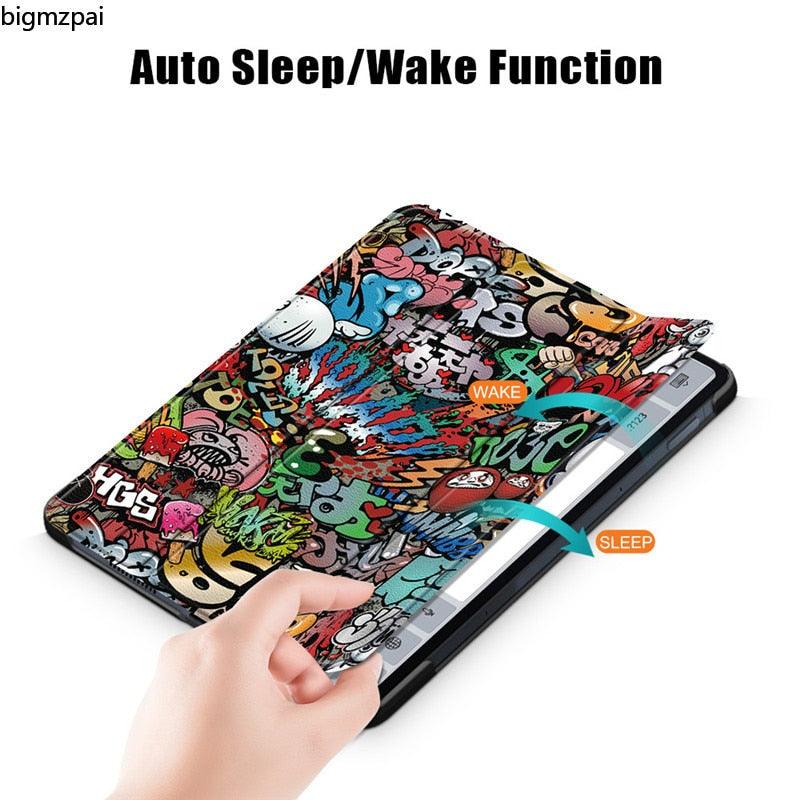 Redmi pad 2022 10.6 For Tablet Xiaomi Pad 5 Case Kids Folding Smart Cover Leather Protective Cover Mi Pad 5 Pro Case Stand Function Leather Case Cover Printed High Quality Leather Protective Cover Stevvex