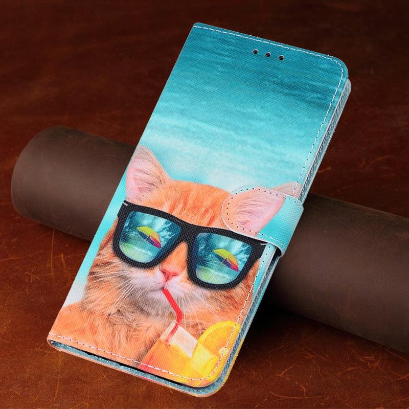 Redmi9T Magnetic Leather Phone Case on For Xiaomi Redmi 9T 9AT 9A 9C NFC Redmi9 9 T A Power 9Prime Wallet Book Cute Cover Colorful Premium Leather Wrist Strap Viewing Stand Magnetic Folio Inner Protective Flip Cover Stevvex