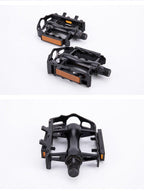 Reflective Setting On Both Sides All-aluminum Large Pedal Bicycle Universal Non-slip Pedal Riding Equipment Bike Pedals Mountain Road Bicycle Flat Pedal-Universal Lightweight Aluminum Alloy Platform Pedal For Travel Cycle-Cross The Road Stevvex