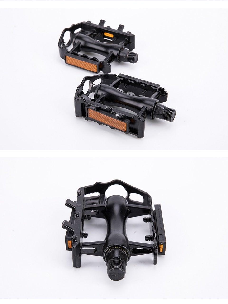 Reflective Setting On Both Sides All-aluminum Large Pedal Bicycle Universal Non-slip Pedal Riding Equipment Bike Pedals Mountain Road Bicycle Flat Pedal-Universal Lightweight Aluminum Alloy Platform Pedal For Travel Cycle-Cross The Road Stevvex