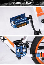 Reflective Setting On Both Sides All-aluminum Large Pedal Bicycle Universal Non-slip Pedal Riding Equipment Bike Pedals Mountain Road Bicycle Flat Pedal-Universal Lightweight Aluminum Alloy Platform Pedal For Travel Cycle-Cross The Road Stevvex