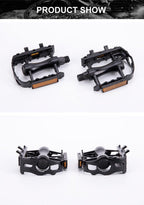 Reflective Setting On Both Sides All-aluminum Large Pedal Bicycle Universal Non-slip Pedal Riding Equipment Bike Pedals Mountain Road Bicycle Flat Pedal-Universal Lightweight Aluminum Alloy Platform Pedal For Travel Cycle-Cross The Road Stevvex