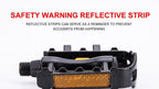 Reflective Setting On Both Sides All-aluminum Large Pedal Bicycle Universal Non-slip Pedal Riding Equipment Bike Pedals Mountain Road Bicycle Flat Pedal-Universal Lightweight Aluminum Alloy Platform Pedal For Travel Cycle-Cross The Road Stevvex