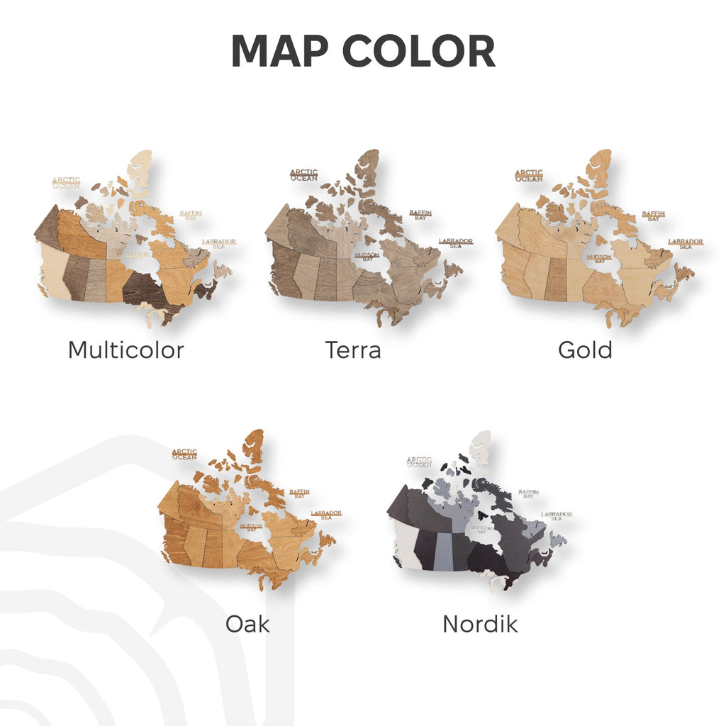 3D Wooden Map of Canada – Terra