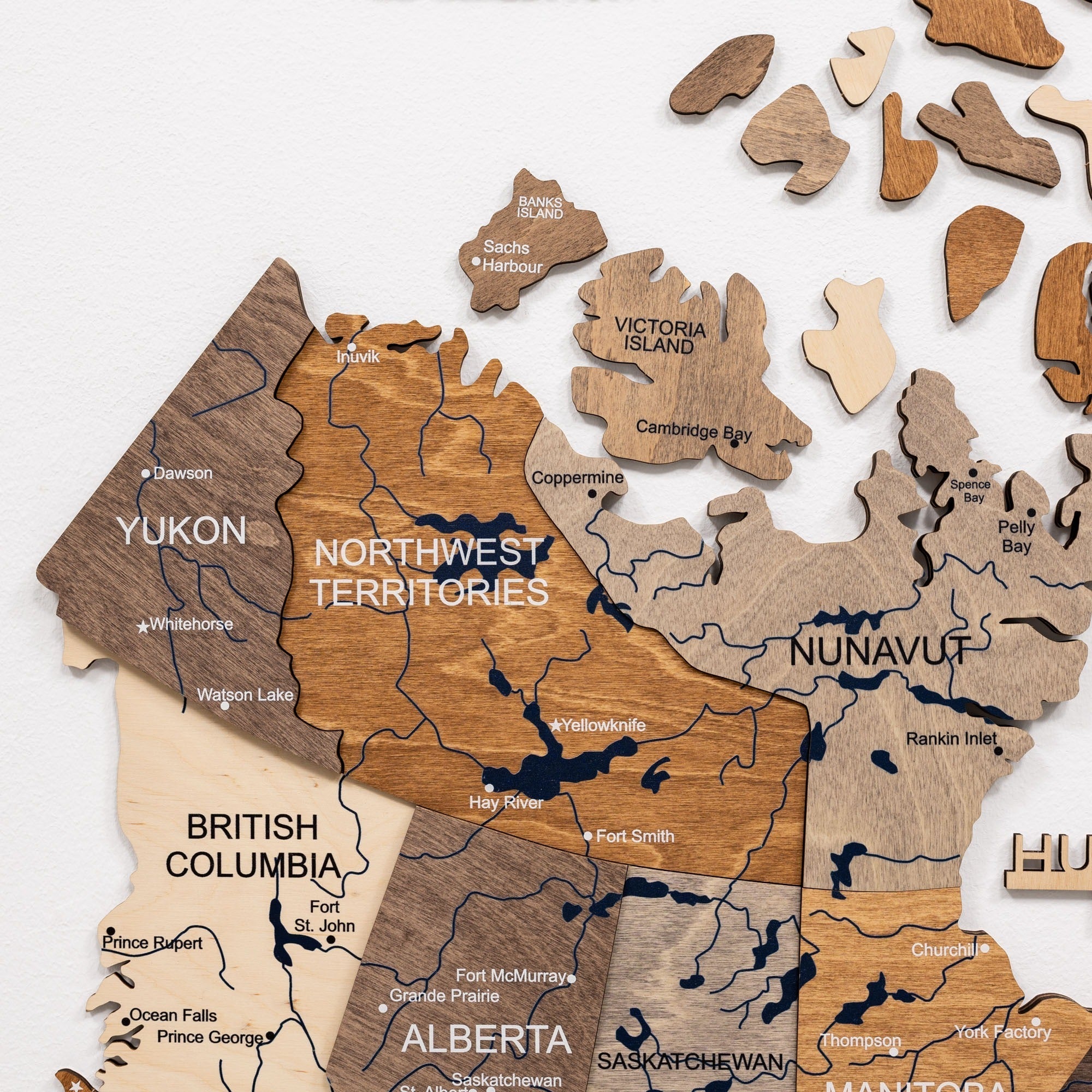 3D Wooden Map of Canada – Multicolor Enjoy The Wood