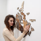 3D Wooden Map of Canada – Multicolor Enjoy The Wood