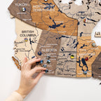 3D Wooden Map of Canada – Multicolor Enjoy The Wood