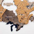 3D Wooden Map of Canada – Multicolor Enjoy The Wood