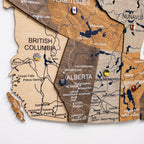 3D Wooden Map of Canada – Multicolor Enjoy The Wood