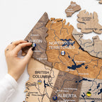 3D Wooden Map of Canada – Multicolor Enjoy The Wood