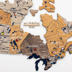 3D Wooden Map of Canada – Multicolor Enjoy The Wood
