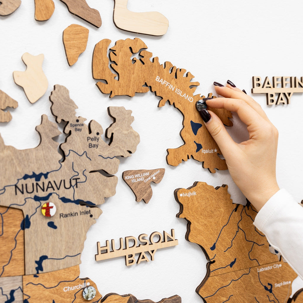 3D Wooden Map of Canada – Multicolor Enjoy The Wood