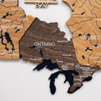 3D Wooden Map of Canada – Multicolor Enjoy The Wood