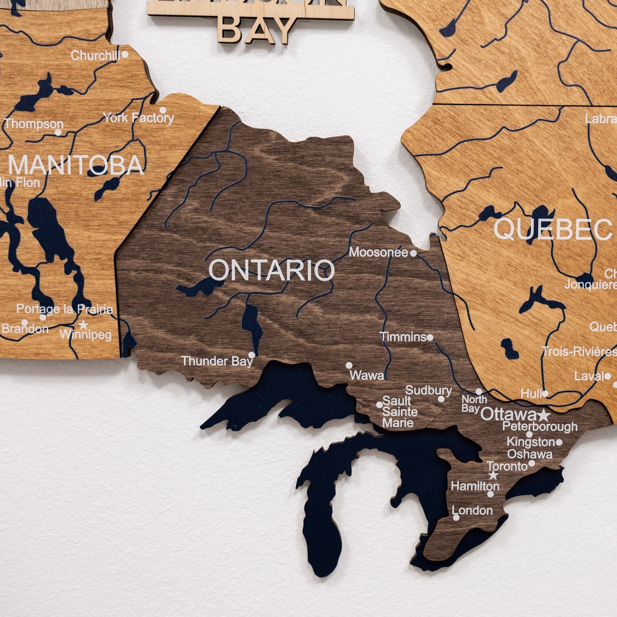 3D Wooden Map of Canada – Multicolor Enjoy The Wood
