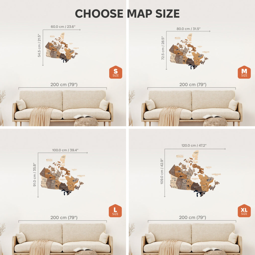 3D Wooden Map of Canada – Multicolor Enjoy The Wood