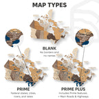 3D Wooden Map of Canada – Multicolor Enjoy The Wood