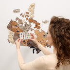 3D Wooden Map of Canada – Multicolor Enjoy The Wood
