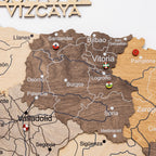 Wooden Map of Spain – Multicolor