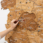 Wooden Map of Spain – Oak