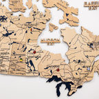 3D Wooden Map of Canada – Gold