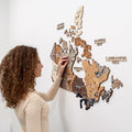 3D Wooden Map of Canada – Multicolor Enjoy The Wood