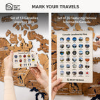 3D Wooden Map of Canada – Oak