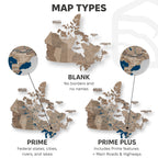 3D Wooden Map of Canada – Terra
