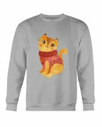 Winter Cat Sweatshirt - Gildan Crewneck Fleece Top | Femstylo