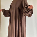 Relaxed Fit Lantern Sleeves Crepe Abaya (MA190)